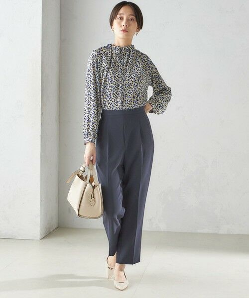 SHIPS / シップス シャツ・ブラウス | 《追加》〈手洗い可能〉ネック ギャザー プリント 長袖 ブラウス | 詳細1