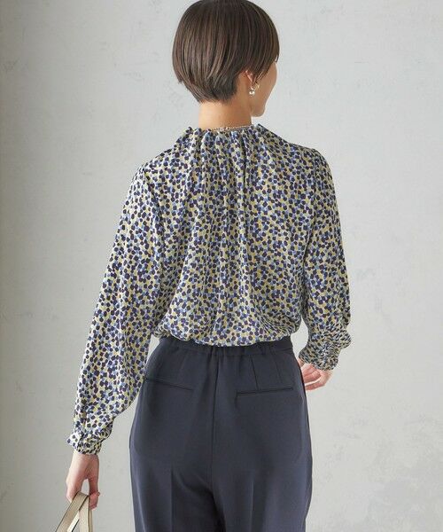 SHIPS / シップス シャツ・ブラウス | 《追加》〈手洗い可能〉ネック ギャザー プリント 長袖 ブラウス | 詳細10