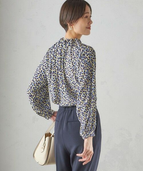 SHIPS / シップス シャツ・ブラウス | 《追加》〈手洗い可能〉ネック ギャザー プリント 長袖 ブラウス | 詳細11