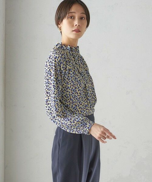 SHIPS / シップス シャツ・ブラウス | 《追加》〈手洗い可能〉ネック ギャザー プリント 長袖 ブラウス | 詳細12