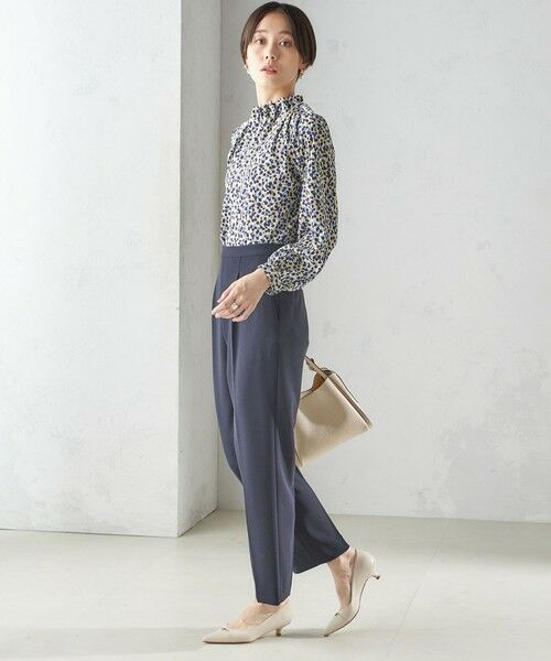 SHIPS / シップス シャツ・ブラウス | 《追加》〈手洗い可能〉ネック ギャザー プリント 長袖 ブラウス | 詳細4