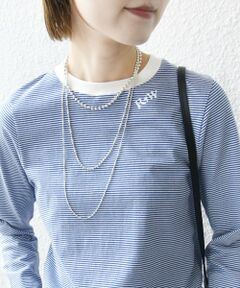 SHIPS / シップス カットソー（半袖以外） | 《一部追加予約》【WEB限定】〈洗濯機可能〉刺繍 デザイン ボーダー リンガー TEE