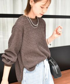 SHIPS / シップス カットソー（半袖以外） | 〈手洗い可能〉ランダムブルーゼ ロングスリーブ プルオーバー