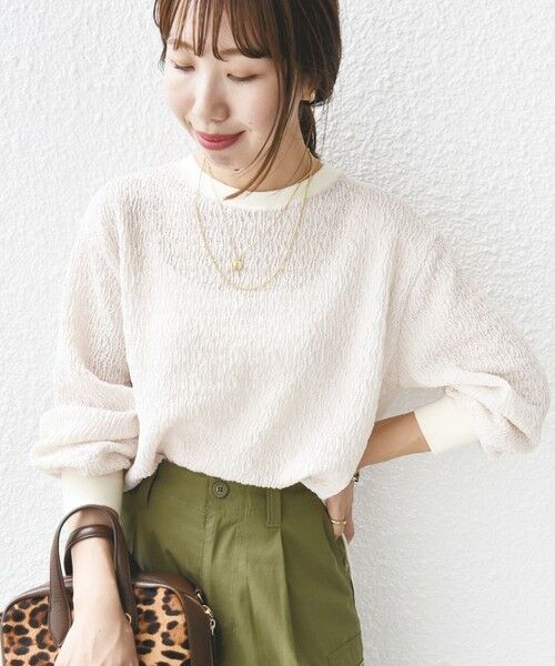 SHIPS / シップス カットソー（半袖以外） | 《一部追加予約》【WEB限定】〈手洗い可能〉ランダムブルーゼ ロングスリーブ プルオーバー | 詳細3