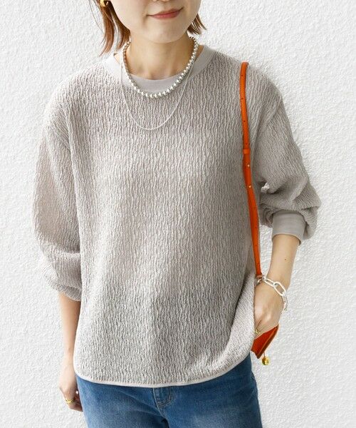 SHIPS / シップス カットソー（半袖以外） | 《一部追加予約》【WEB限定】〈手洗い可能〉ランダムブルーゼ ロングスリーブ プルオーバー | 詳細22