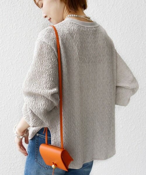 SHIPS / シップス カットソー（半袖以外） | 《一部追加予約》【WEB限定】〈手洗い可能〉ランダムブルーゼ ロングスリーブ プルオーバー | 詳細24