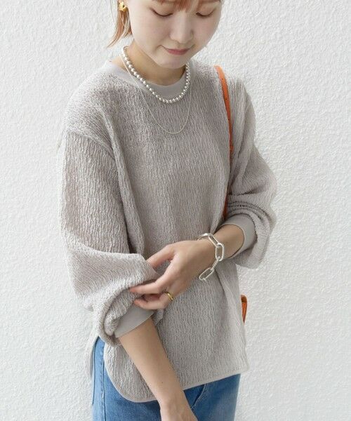 SHIPS / シップス カットソー（半袖以外） | 《一部追加予約》【WEB限定】〈手洗い可能〉ランダムブルーゼ ロングスリーブ プルオーバー | 詳細26