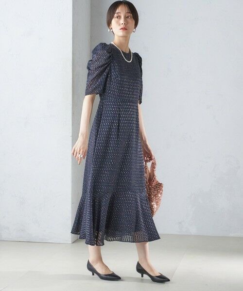 SHIPS for women / シップスウィメン ロング・マキシ丈ワンピース | 〈結婚式・パーティ〉troisiemechaco:カット ジャカード ワンピース | 詳細25