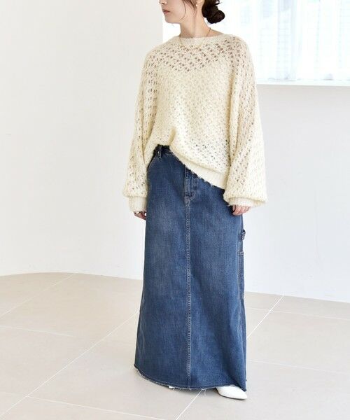 SHIPS / シップス ニット・セーター | quaranciel:〈手洗い可能〉スパンコール レース編み クルーネック ドルマン ルーズ ニット | 詳細10