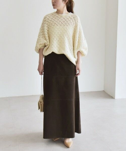 SHIPS / シップス ニット・セーター | quaranciel:〈手洗い可能〉スパンコール レース編み クルーネック ドルマン ルーズ ニット | 詳細14