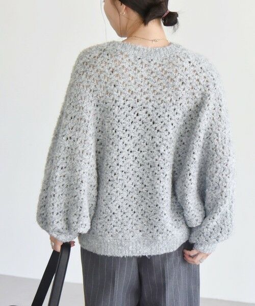 SHIPS / シップス ニット・セーター | quaranciel:〈手洗い可能〉スパンコール レース編み クルーネック ドルマン ルーズ ニット | 詳細27