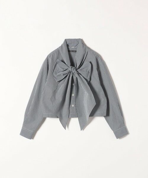 SHIPS for women/シップスウィメン nicholson&nicholson:〈手洗い可能〉クロップド リボン ブラウス ネイビー ONE SIZE SHIPS for women/シップスウィメン nicholson&nicholson:〈手洗い可能〉クロップド リボン ブラウス ネイビー ONE SIZE
