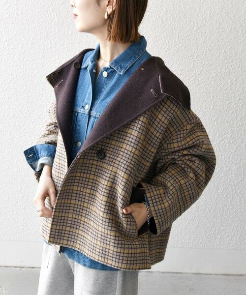 SHIPS / シップス その他アウター | 《一部追加予約》【WEB限定】SHIPS any: リバー スタンドカラー ポンチョ ショート コート | 詳細10