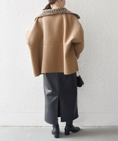 SHIPS / シップス その他アウター | 《一部追加予約》【WEB限定】SHIPS any: リバー スタンドカラー ポンチョ ショート コート | 詳細14