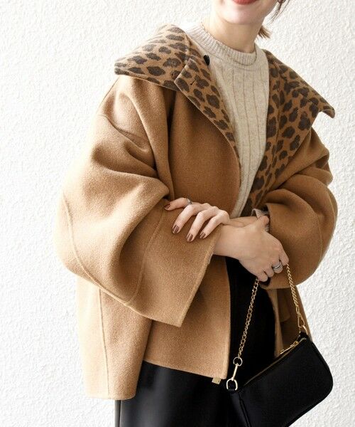 SHIPS / シップス その他アウター | 《一部追加予約》【WEB限定】SHIPS any: リバー スタンドカラー ポンチョ ショート コート | 詳細16