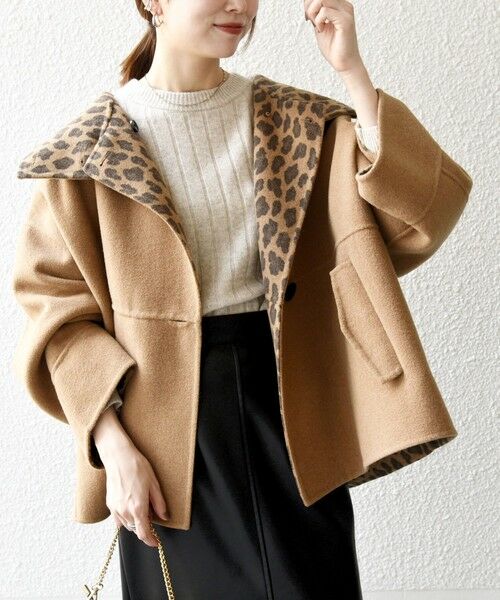 SHIPS / シップス その他アウター | 《一部追加予約》【WEB限定】SHIPS any: リバー スタンドカラー ポンチョ ショート コート | 詳細17