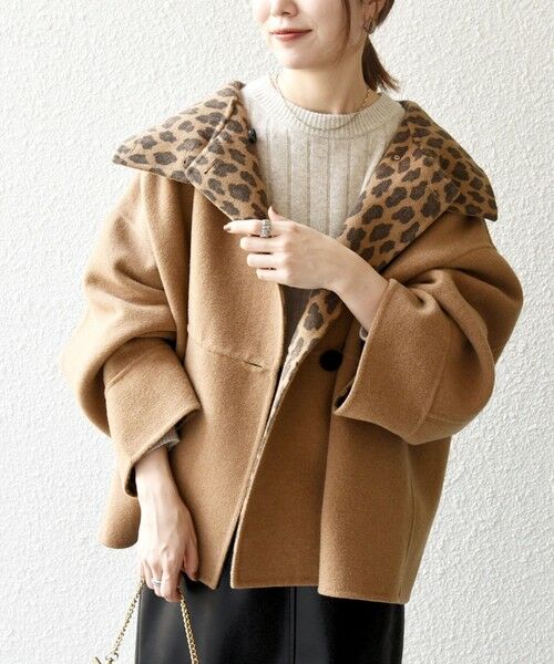 SHIPS / シップス その他アウター | 《一部追加予約》【WEB限定】SHIPS any: リバー スタンドカラー ポンチョ ショート コート | 詳細18