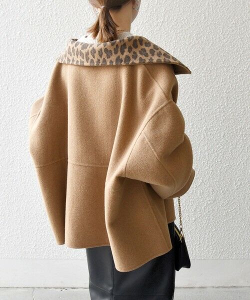 SHIPS / シップス その他アウター | 《一部追加予約》【WEB限定】SHIPS any: リバー スタンドカラー ポンチョ ショート コート | 詳細19