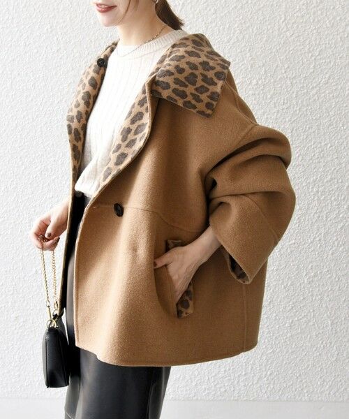 SHIPS / シップス その他アウター | 《一部追加予約》【WEB限定】SHIPS any: リバー スタンドカラー ポンチョ ショート コート | 詳細21