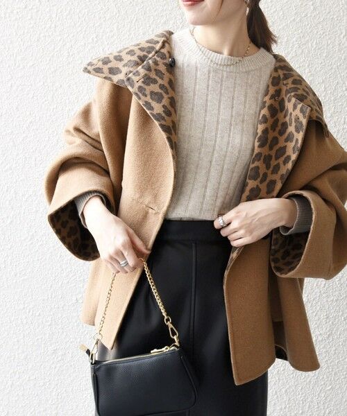 SHIPS / シップス その他アウター | 《一部追加予約》【WEB限定】SHIPS any: リバー スタンドカラー ポンチョ ショート コート | 詳細22