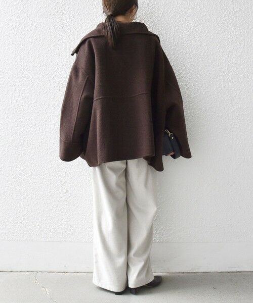 SHIPS / シップス その他アウター | 《一部追加予約》【WEB限定】SHIPS any: リバー スタンドカラー ポンチョ ショート コート | 詳細27