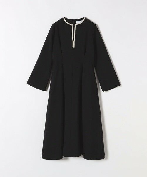 SHIPS / シップス ロング・マキシ丈ワンピース | 《一部追加予約》【WEB限定】SHIPS any: ダブルクロス ウエスト タック Aライン ワンピース ［NAVY BLUE］ | 詳細6