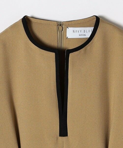 SHIPS / シップス ロング・マキシ丈ワンピース | 《一部追加予約》【WEB限定】SHIPS any: ダブルクロス ウエスト タック Aライン ワンピース ［NAVY BLUE］ | 詳細21