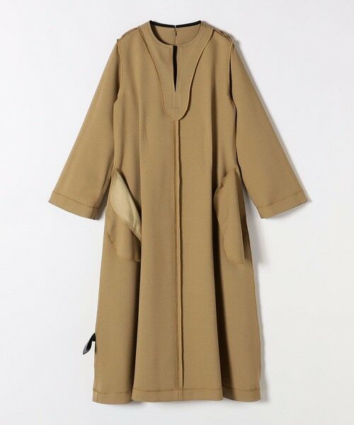 SHIPS / シップス ロング・マキシ丈ワンピース | 《追加予約》【WEB限定】SHIPS any: ダブルクロス ウエスト タック Aライン ワンピース ［NAVY BLUE］ | 詳細24