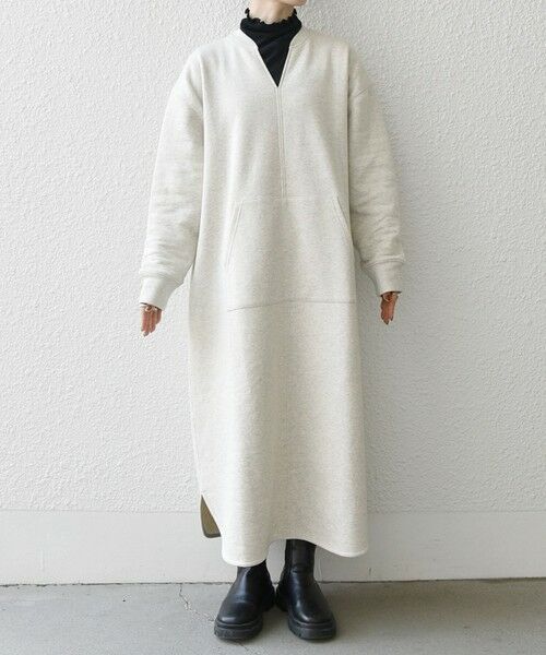 SHIPS / シップス ロング・マキシ丈ワンピース | 【WEB限定】SHIPS any: USA コットン 裏起毛 ポケット スウェット ワンピース | 詳細11