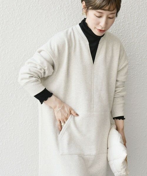 SHIPS / シップス ロング・マキシ丈ワンピース | 【WEB限定】SHIPS any: USA コットン 裏起毛 ポケット スウェット ワンピース | 詳細7