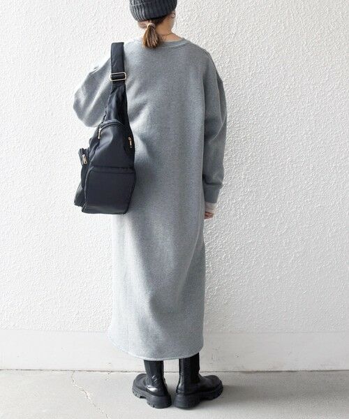 SHIPS / シップス ロング・マキシ丈ワンピース | 【WEB限定】SHIPS any: USA コットン 裏起毛 ポケット スウェット ワンピース | 詳細16