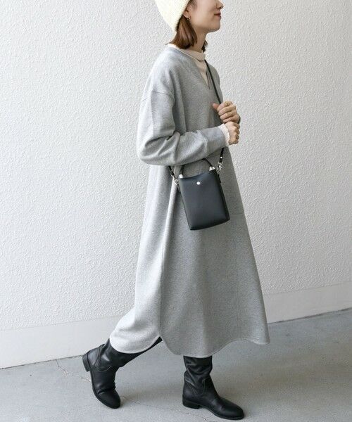 SHIPS / シップス ロング・マキシ丈ワンピース | 【WEB限定】SHIPS any: USA コットン 裏起毛 ポケット スウェット ワンピース | 詳細20