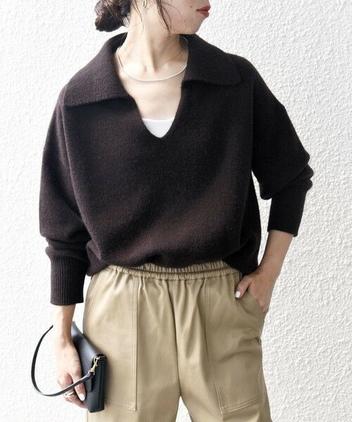 SHIPS / シップス ニット・セーター | 【WEB限定】SHIPS any: 〈手洗い可能〉AQUA カシミヤ ミックス スキッパー カラー プルオーバー | 詳細17