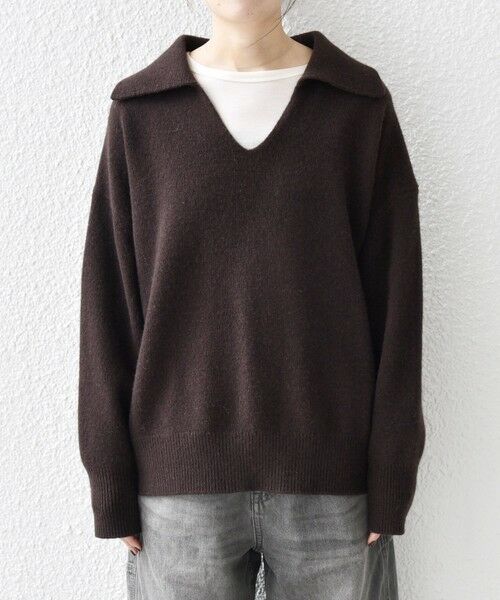 SHIPS / シップス ニット・セーター | 【WEB限定】SHIPS any: 〈手洗い可能〉AQUA カシミヤ ミックス スキッパー カラー プルオーバー | 詳細22