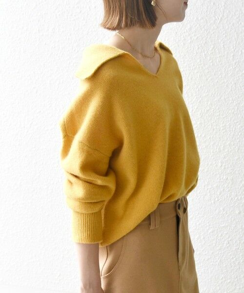 SHIPS / シップス ニット・セーター | 【WEB限定】SHIPS any: 〈手洗い可能〉AQUA カシミヤ ミックス スキッパー カラー プルオーバー | 詳細28