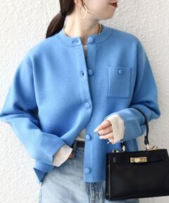 SHIPS / シップス カーディガン・ボレロ | 《一部追加予約》SHIPS any: ミラノリブ ノーカラー ニット ジャケット カーディガン