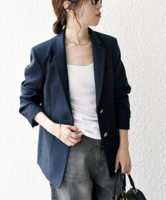 SHIPS any:〈手洗い可能〉ウールライク シングル テーラード ジャケット ［NAVY BLUE］