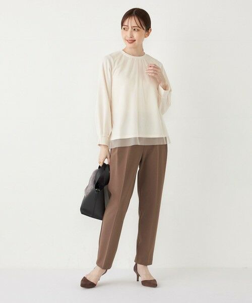 SHIPS for women / シップスウィメン カットソー（半袖以外） | SHIPS Colors:〈手洗い可能〉チュール レイヤード トップス | 詳細13