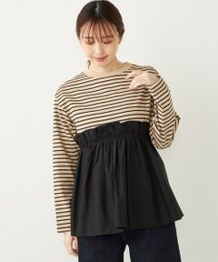 SHIPS Colors:〈手洗い可能〉フハクドッキング ロングスリーブ TEE ボーダー