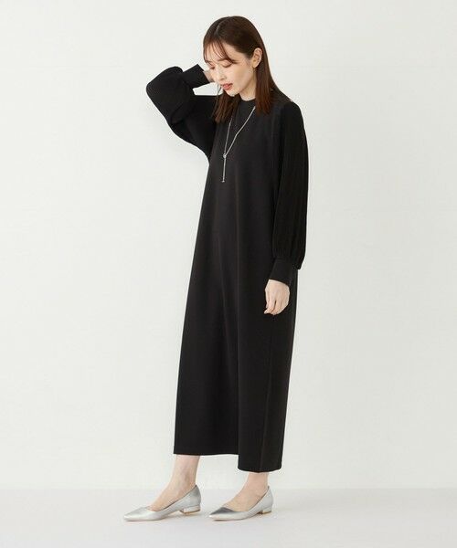 SHIPS for women / シップスウィメン ロング・マキシ丈ワンピース | SHIPS Colors:〈手洗い可能〉プリーツスリーブ ジョーゼット ワンピース | 詳細4