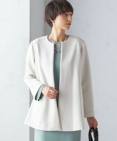 SHIPS / シップス その他アウター | 【SHIPS別注】kaene:パール モチーフ ショート コート（セレモニー対応可） | 詳細8