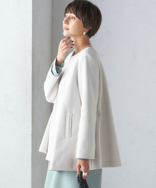 SHIPS / シップス その他アウター | 【SHIPS別注】kaene:パール モチーフ ショート コート（セレモニー対応可） | 詳細9