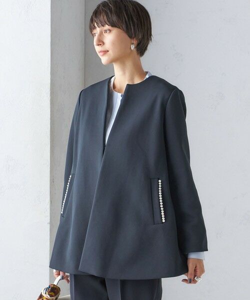 SHIPS / シップス その他アウター | 【SHIPS別注】kaene:パール モチーフ ショート コート（セレモニー対応可） | 詳細25