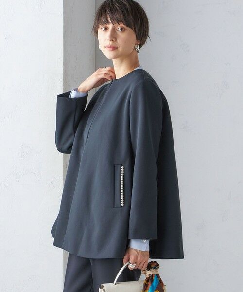 SHIPS / シップス その他アウター | 【SHIPS別注】kaene:パール モチーフ ショート コート（セレモニー対応可） | 詳細28