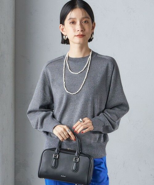 SHIPS for women / シップスウィメン ニット・セーター | SHIPS Primary Navy Label:〈手洗い可能〉VICTORIA ラメ クルーネック | 詳細4