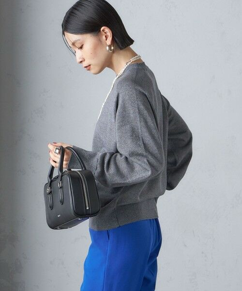 SHIPS for women / シップスウィメン ニット・セーター | SHIPS Primary Navy Label:〈手洗い可能〉VICTORIA ラメ クルーネック | 詳細5