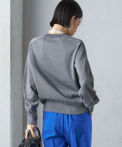 SHIPS for women / シップスウィメン ニット・セーター | SHIPS Primary Navy Label:〈手洗い可能〉VICTORIA ラメ クルーネック | 詳細6