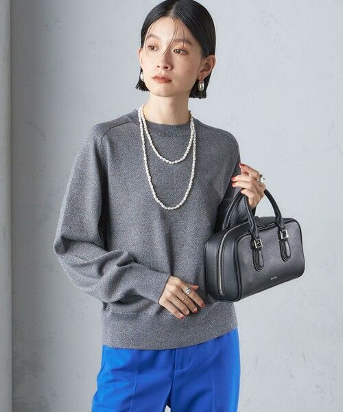 SHIPS for women / シップスウィメン ニット・セーター | SHIPS Primary Navy Label:〈手洗い可能〉VICTORIA ラメ クルーネック | 詳細8