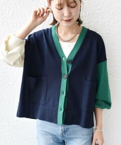 SHIPS / シップス カーディガン・ボレロ | 【WEB限定】〈手洗い可能〉配色 ポケット カーディガン