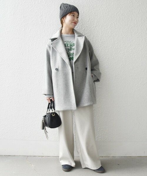 SHIPS / シップス その他アウター | 【WEB限定】SHIPS any: ウール コクーン テーラード ショート コート 25AW | 詳細1